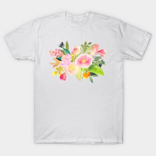 Floral Watercolor, Spring Bouquet T-Shirt